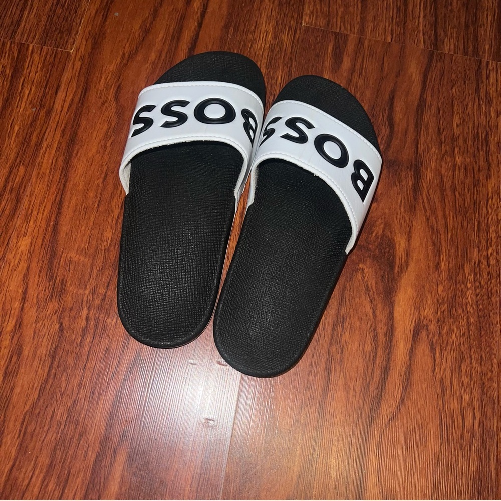 Hugo Boss Black and White Slip-On Loafers - Picture 2 of 5